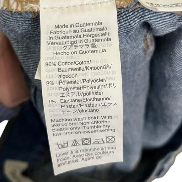 Madewell High-Rise Denim Shorts Burke Wash Button-Front Cut Off Raw Hem Size 27 - Picture 8 of 9